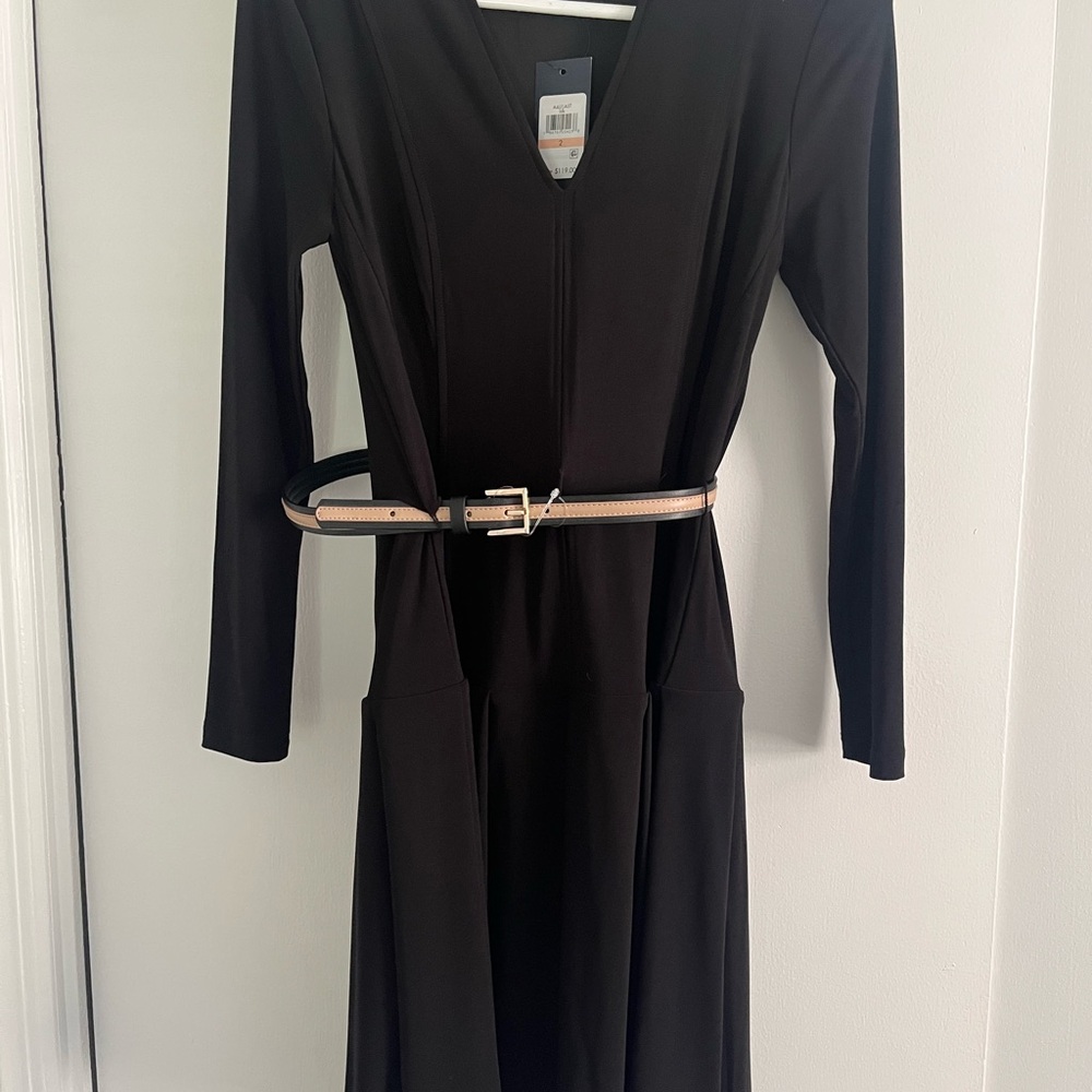 Elegant Black Long-Sleeve Dress